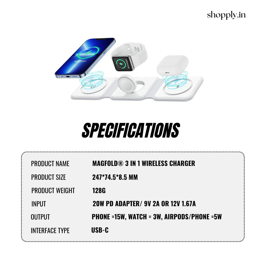 MagFold® 3 in 1 Wireless Charger
