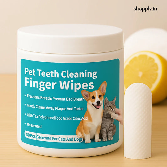 Shopply® Pet Dental Finger Wipes (50 pcs)