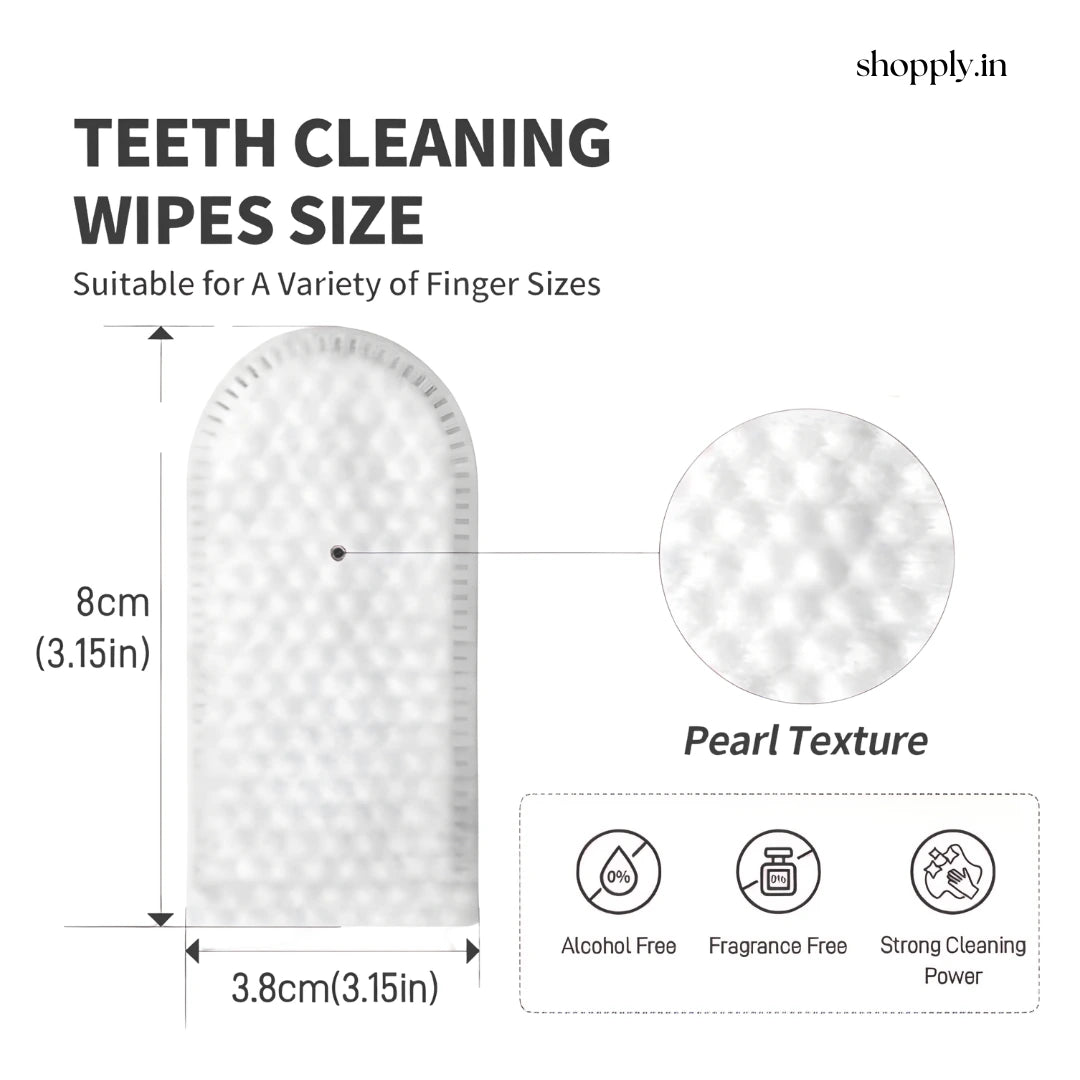 Shopply® Pet Dental Finger Wipes (50 pcs)